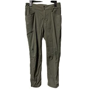 Black Diamond Women Olive Green Technical Climbing Hiking Pants Size 10 Stretch